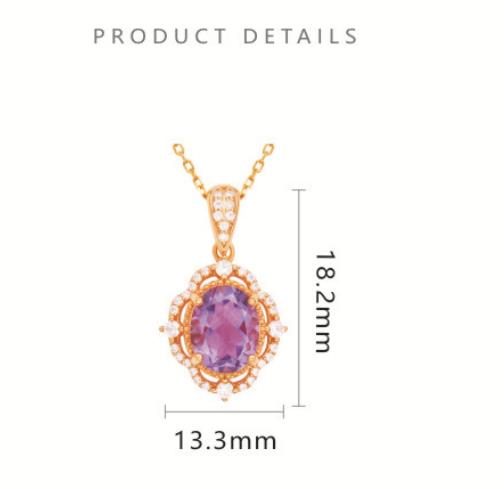 Natural Opal Amethyst Citrine and Topaz Pendant Necklace